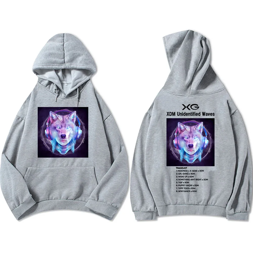 XG XDM Полиэстеровые толстовки с капюшоном принтом волн