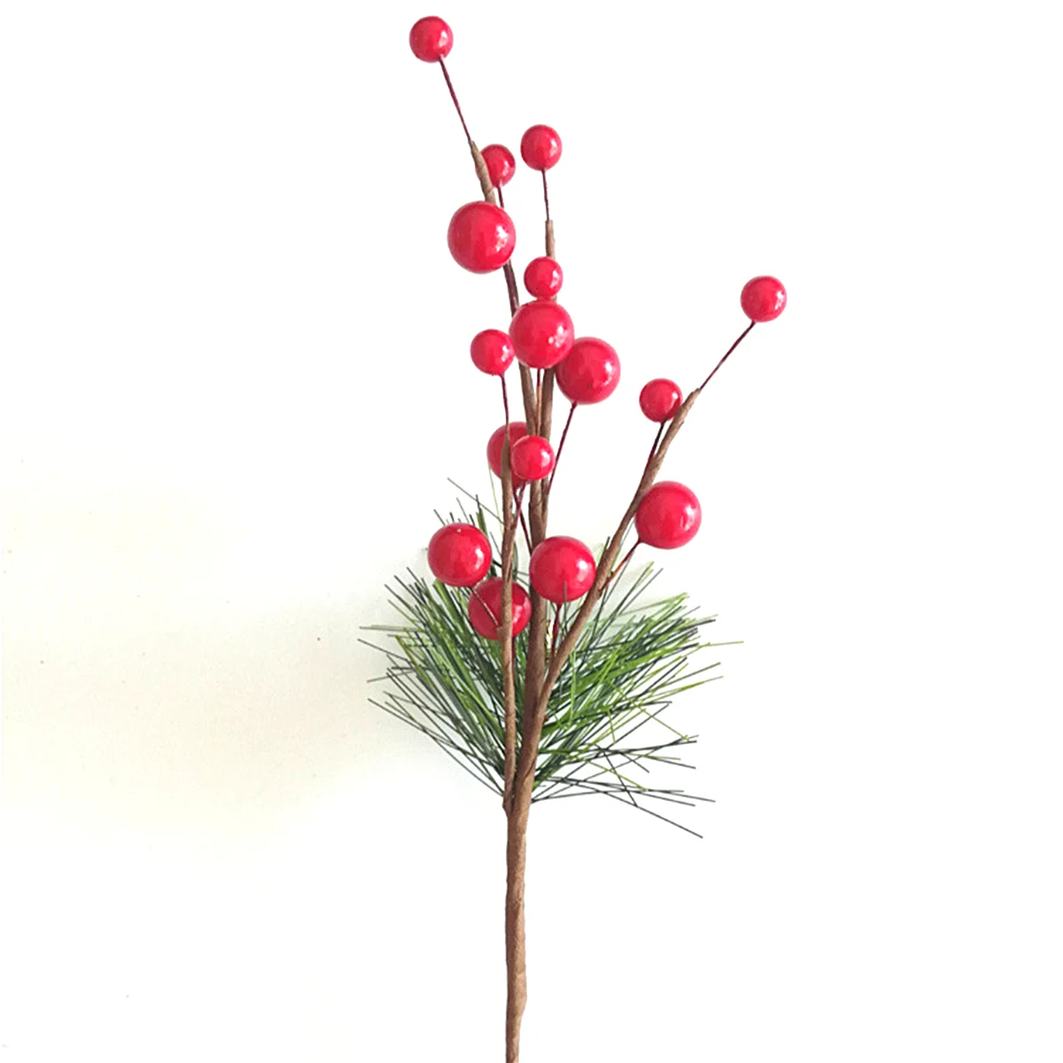 

Christmas Decor Floral Holly Craftdiy Hand Greenery Wreaths Flower Decorative Cones Pines Fake Berries Stems Pick Berry Red