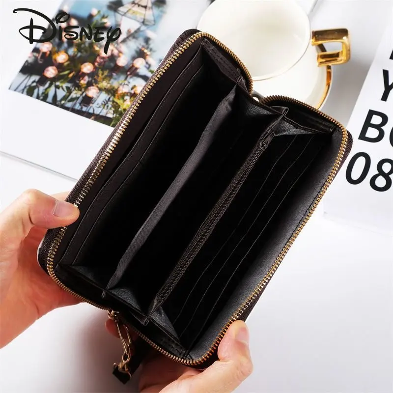 Disney New Wallet Long Zipper Mobile Bag Fashion High Quality Women's Handbag Multi-functional Storage Shopping Zero Wallet