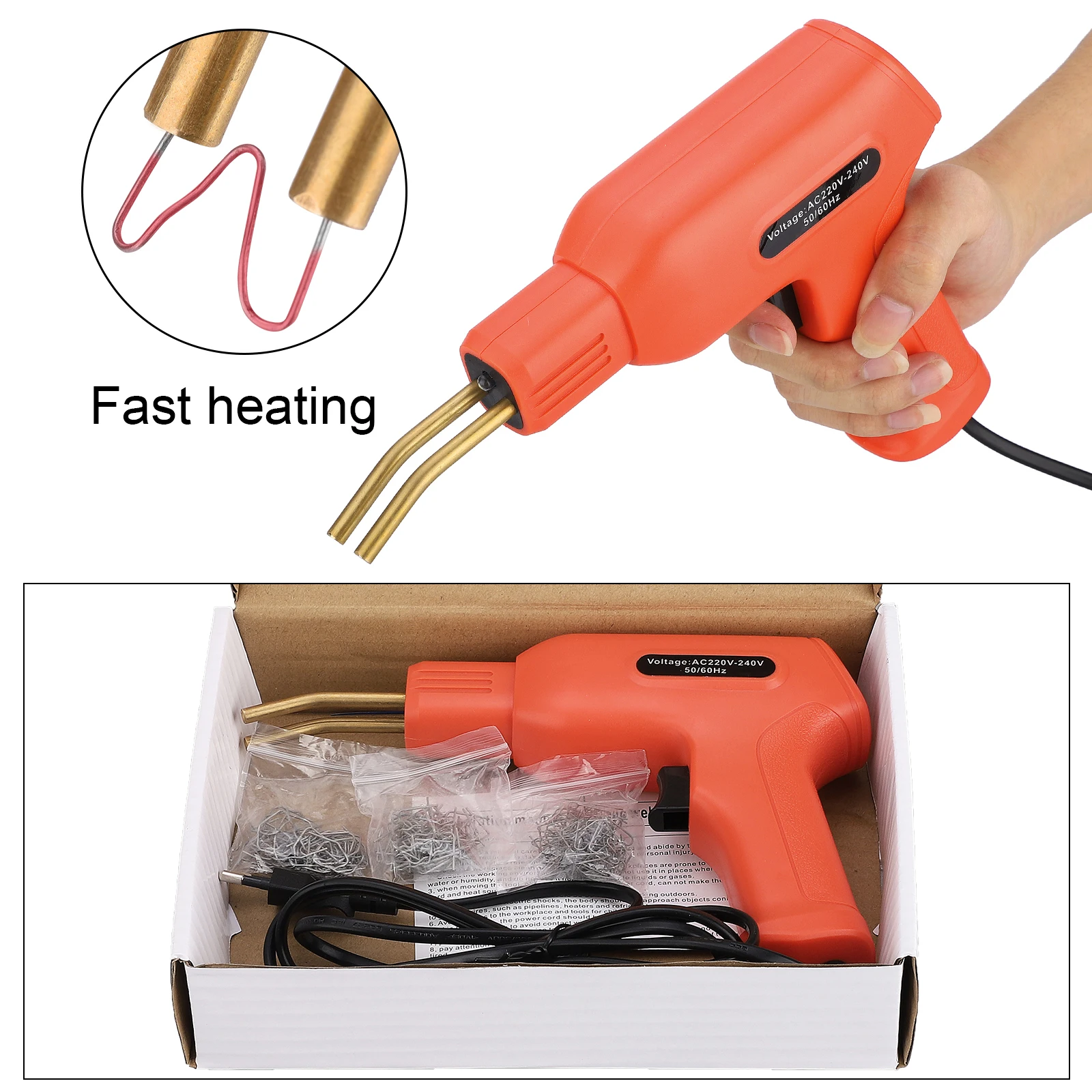 

50W Hot Stapler Plastic Welding Machine Plastics Welders Garage Tools PVC Repairing Kit Car Bumper Repairing Crack Repair Tools