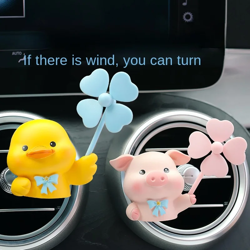 

Online celebrity car air outlet aromatherapy, creative and cute cartoon decorations inside the car