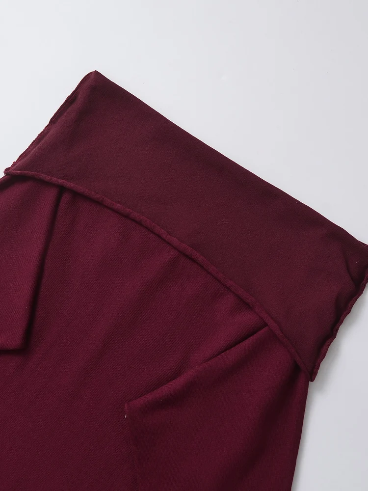 KAOPU ZA женский однотонный вязаный свитер из шерсти и шелка винтажный пуловер с