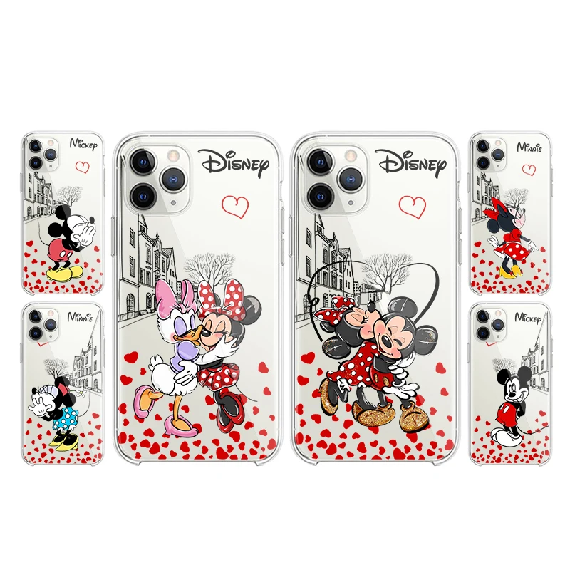 

Minnie Mouse Daisy Transparent Phone Case For Apple iPhone 14 13 12 11 Mini XS XR X Pro MAX 8 7 6 Plus SE 2020 Cover Shell Coque