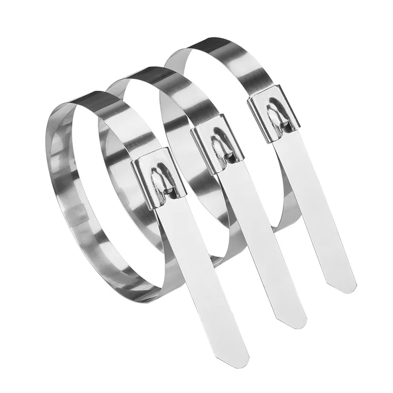 Кабельные стяжки 100 шт. 4 6 мм Φ 304 металлическая застежка-молния из нержавеющей