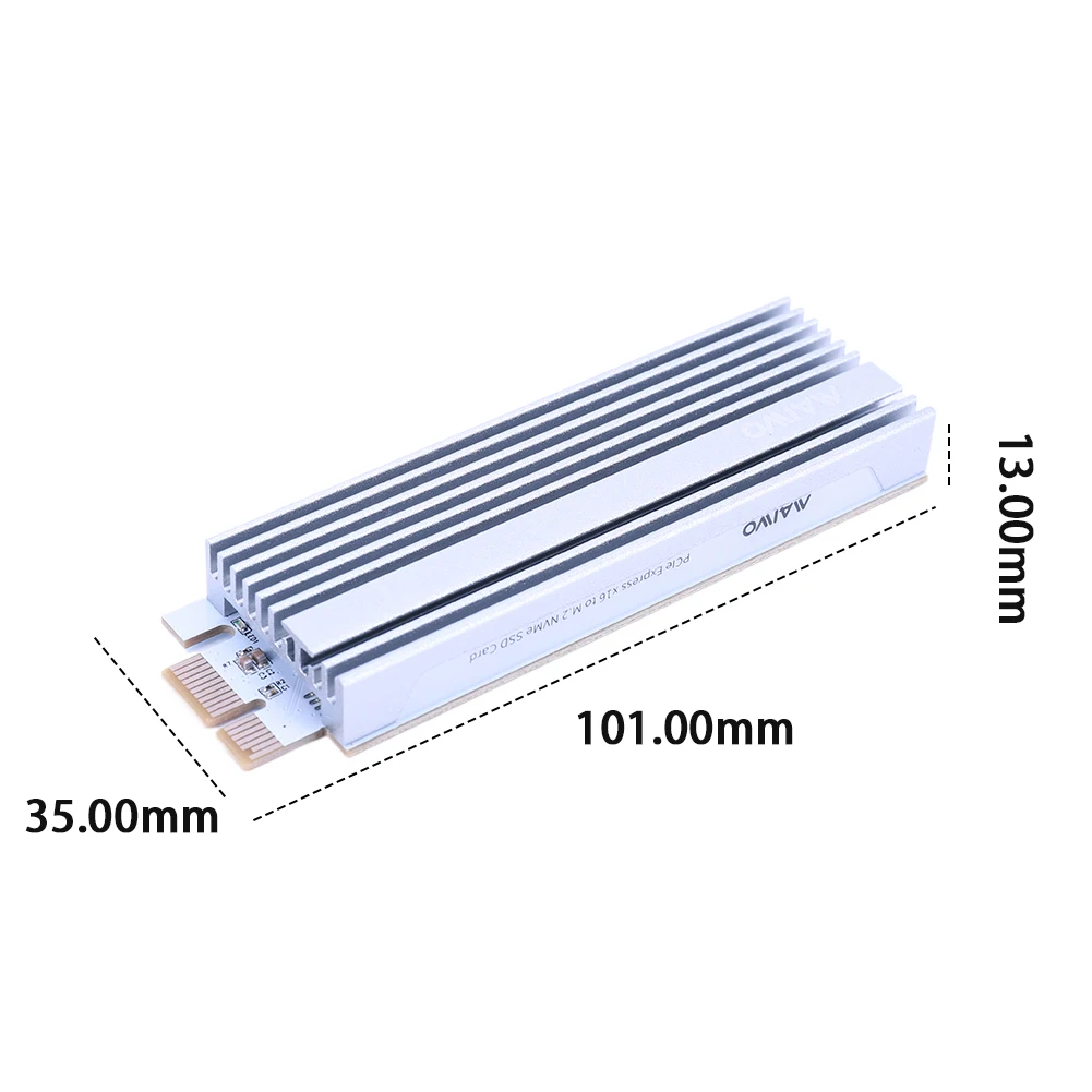 M.2 NVME SSD Convert Adapter Card 8 Гбит/с Upgrade с радиатором M2 SSD-адаптер поддерживает PCI-Express X1 X4 X8