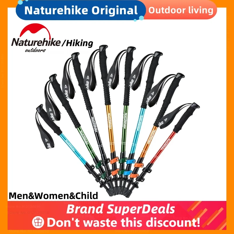 

Naturehike Adult Child Alpenstocks Ultralight Trekking Folding Poles Walking Hiking Sticks Camping Family Outdoor Alpenstocks