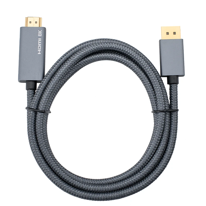 Kup DisplayPort 1.4 Do HDMI 2.1 Kabel 6.5Ft DP Do HDMI 8K30Hz Kable Wideo HDR 4K120Hz DP Do HDTV Przewód Do Monitora Projektor Pulpit