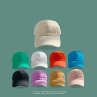 solid color casual baseball cap for women summer retro metal buckle adjustable breathable dad hat hip hop cotton peaked caps men