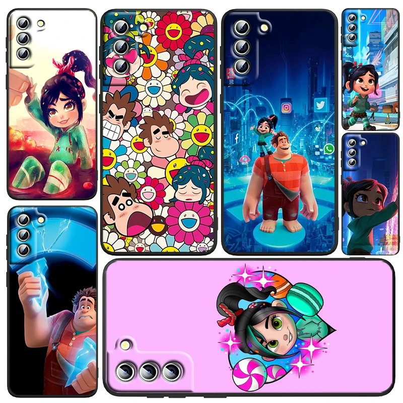 

Winthrop Wreck-It Ralph Phone Case For Samsung Galaxy S23 S22 S21 S20 FE Ultra Pro Lite S10 S10E S9 Plus 5G Black Funda