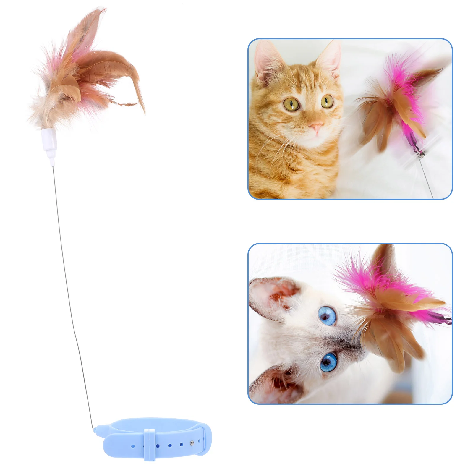 

Cat Toy Wand Toys Kitten Teaser Collar Interactivestick Catsindoor Catcher Pet Playing Exerciser Exercise Wands Rod Pole Teasing