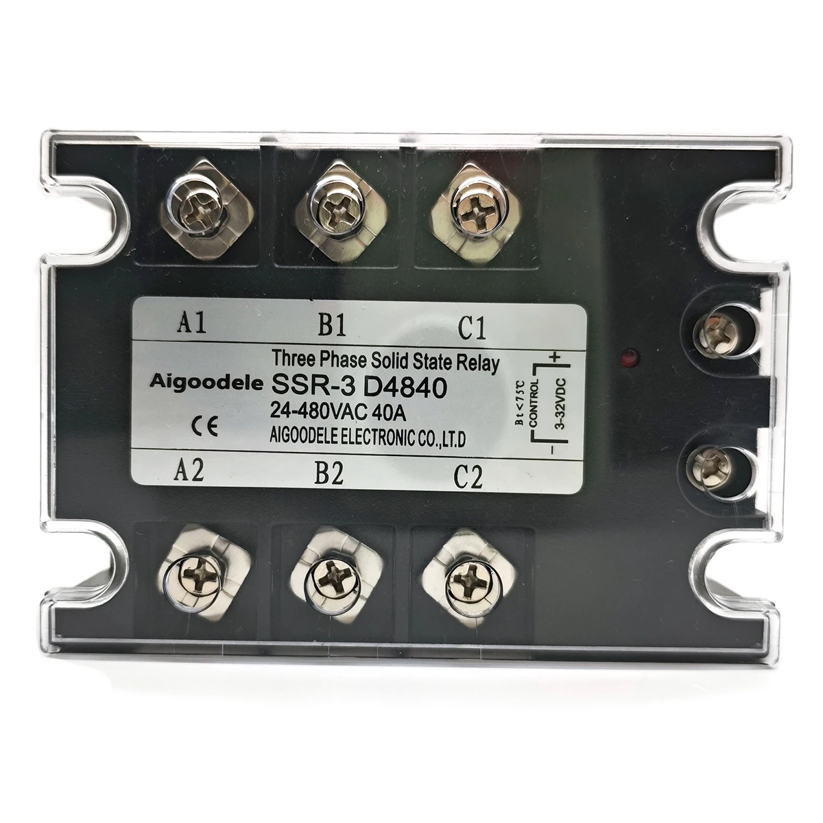 Трехфазное твердотельное реле SSR-3 DA 25-200А DC-AC 3-32В 24-480В