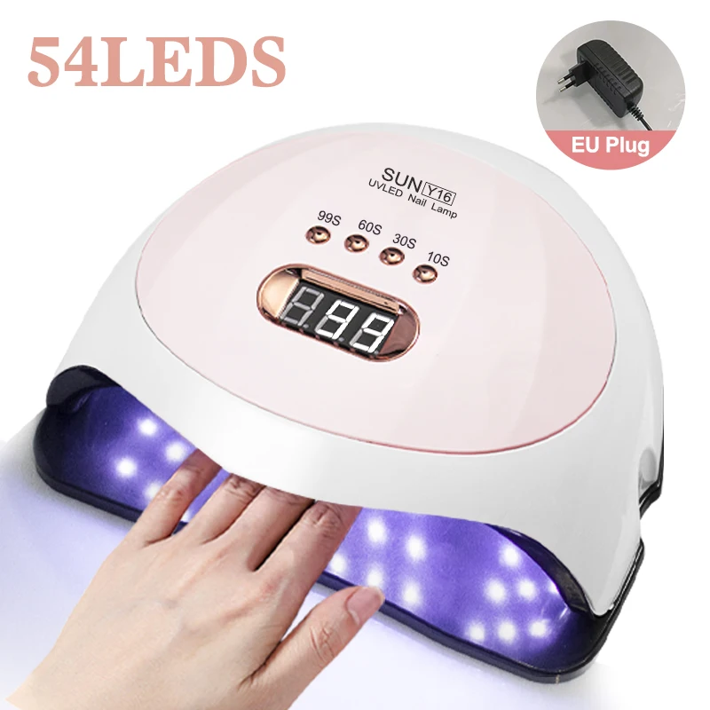 

UV LED Nail Dryer 54LED Fast Curing Nail Polish With LCD Display Smart Auto Sensor Nail Lamp Salon Use Nail Art Equipment