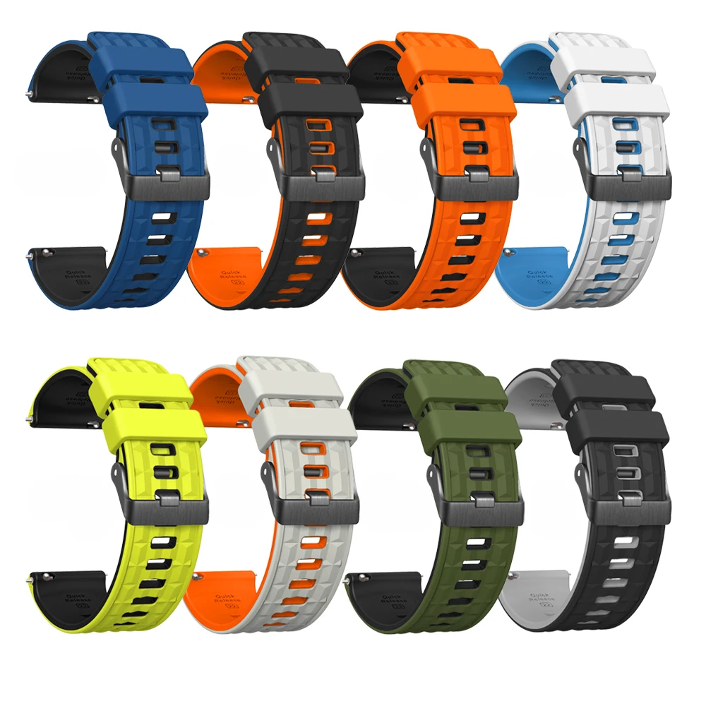 Фото Ремешок для умных часов Honor Watch 6 Plus 5 Ultra, Honor GS Pro 3, Magic Watch 1 2, спортивный силиконовый браслет 22 мм №2