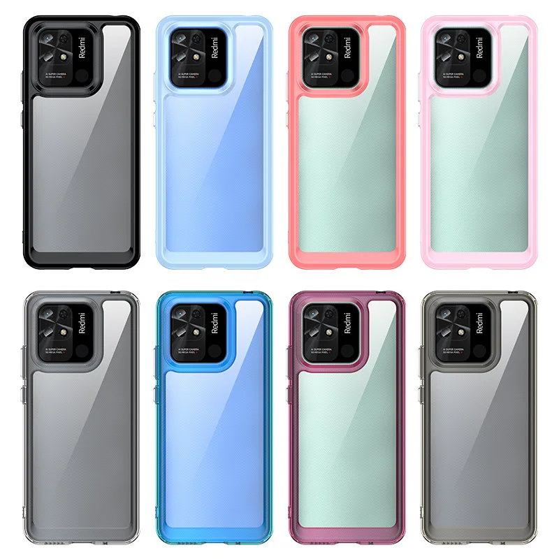 

Fashion Acrylic Space Shell Case For Redmi 10C 10A 10 Prime 5G Anti-knock TPU+PC Phone Protective Cover Coque for Redmi 10 India