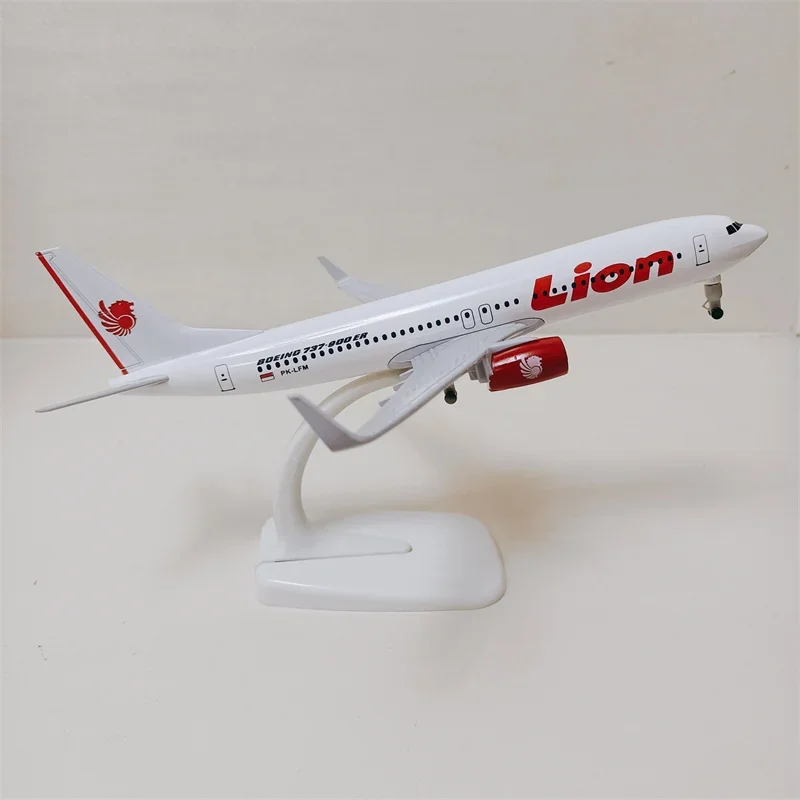 

20cm Alloy Metal Air LION Boeing 737-800ER Airlines LION B737 Diecast Airplane Model Plane Model with Wheels Aircraft Gifts