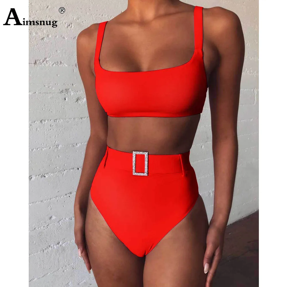 

Women's Fashion Bikini Sets Buckle Swimsuit Sexy Push Up Two Pieces Swimwear 2022 High Cut Women Bathing Suits Femme Clothing