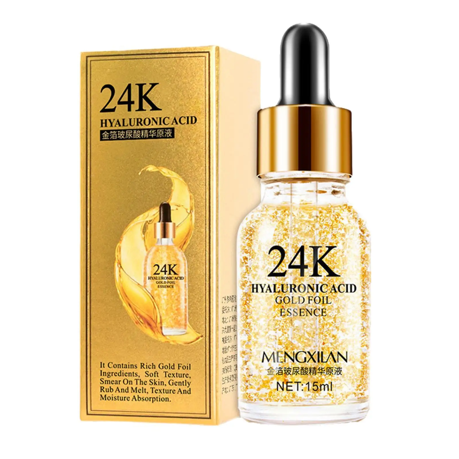 

24K Gold Hyaluronic Acid Nicotinamide Face Serum Replenishment Brighten Skin Firming Care Shrink Essence Pore Moisturize Fa X1S0