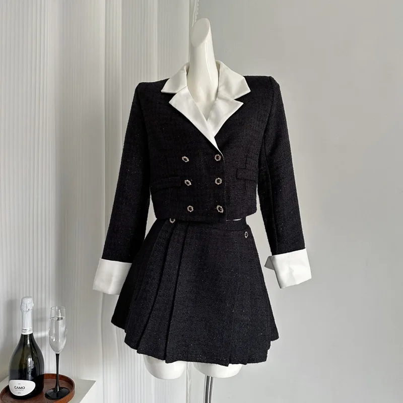 Высокое качество французский винтажный комплект из 2 предметов женский наряд