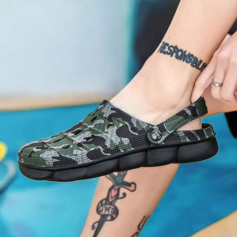 

No Laces Men's Flip-Flops Masculin Platform Shoes Designer Luxury 2021 Clogs Man Exercises Jelly Sandals Purple Tennis Teen Sho