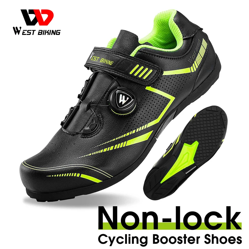 

WEST BIKING MTB Cycling Sneakers Adjustable Rotating Lacing Device Flat Pedal Bicycle Shoe Specialized Outdoor Sports Golf Shoes