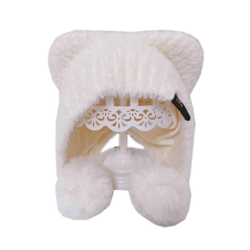 

N80C Детские шапочки, шерстяная шапка, зимний милый пуловер с кошачьими ушками, шапка для холодной погоды