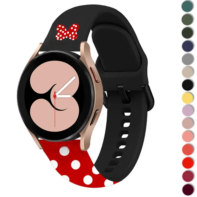 Printing Silicone For Samsung Galaxy Watch 5 Strap 44mm 40mm Watch 4 3 active 2 Smartwatch Sport Bracelet amazfit Bip band GTR 3