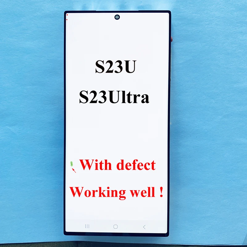 С царапинами AMOLED S23 Ultra ЖК-дисплей для Samsung ultra S918U S918B S918W с сенсорным экраном и