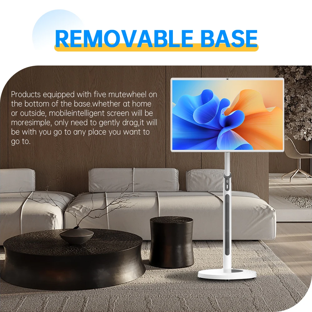 Фото Портативный HD-телевизор с сенсорным экраном 23,8 дюйма, Smart TV, цифровая подставка, портативный сенсорный дисплей Bestie TV №3