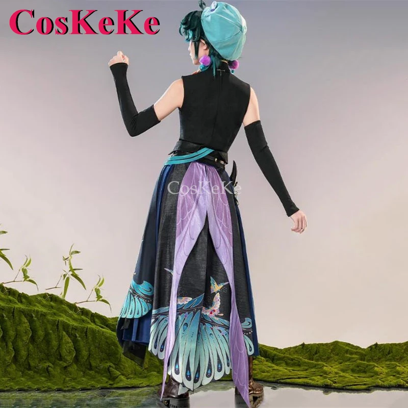 CosKeKe Xiao Косплей Игра Genshin Impact Костюм Yingshi Skin Красивая Модная Униформа Активная