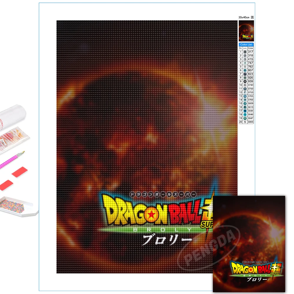 

Seven Dragon Ball Super 5D DIY Diamond Painting Anime Full Round Drill Embroidery Kit Cross Stitch Mosaic Picture Boy Home Decor