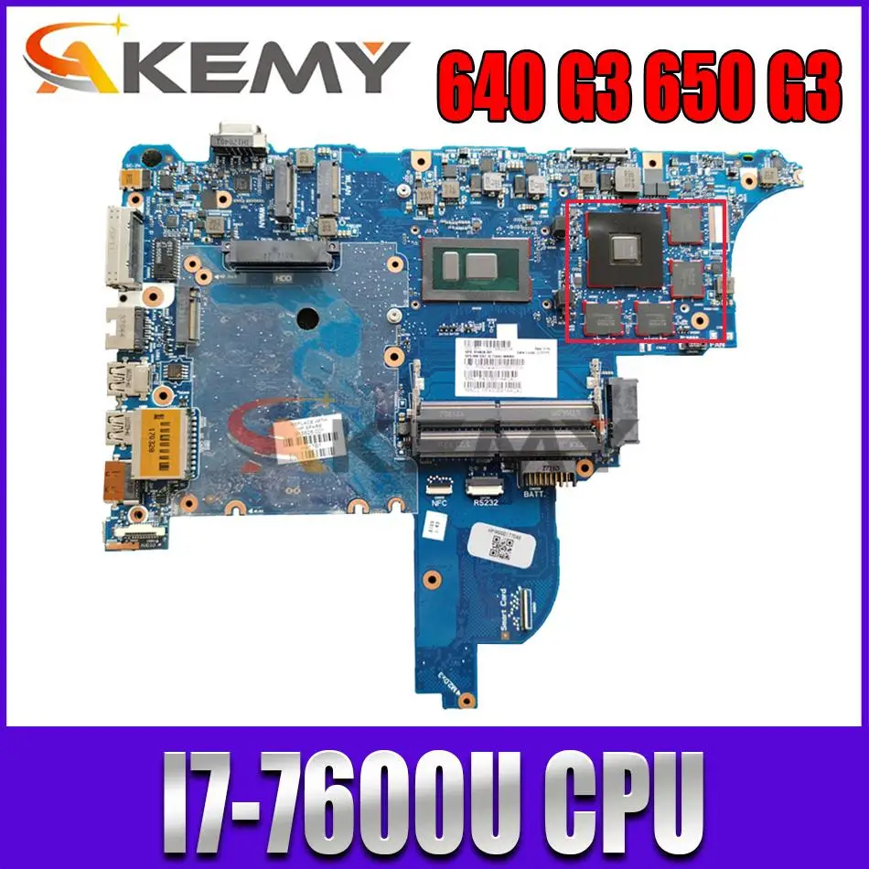 

6050A2860101 For HP Probook 640 G3 650 G3 Laptop Motherboard 916829-001 916829-601 W/ I7-7600U 216-0868010 Tested OK