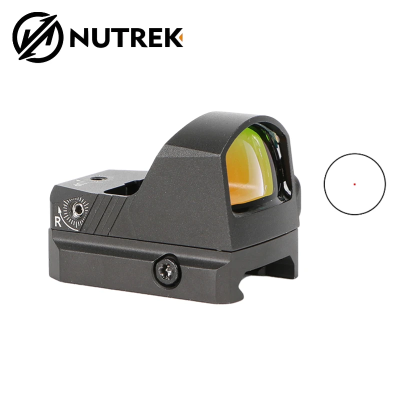 

NEW NUTREK OPTICS Tactical Hunting 1x24X17 Mini Reflex Sight 3 MOA Dot Reticle Red Dot Sight Scope