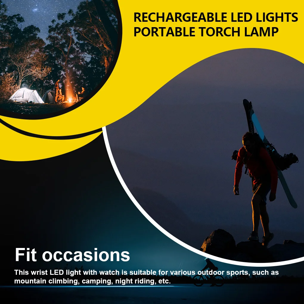 

Wrist Light LED Flashlight Accessory Rechargeable Torch Activities