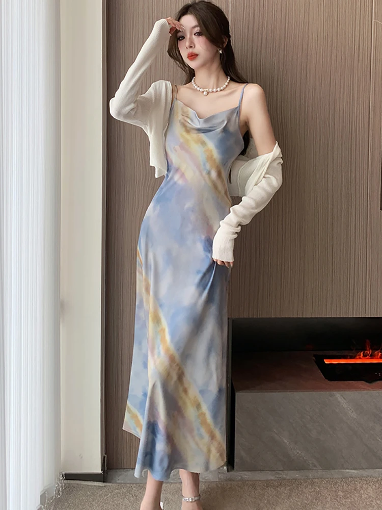 Женский Повседневный костюм из двух предметов Элегантное Длинное Платье на