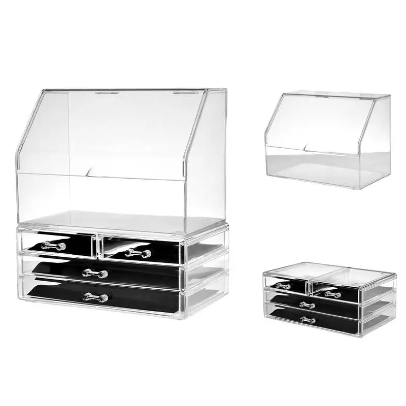 

Женский прозрачный органайзер для хранения косметики, прозрачный органайзер для хранения косметики, ящик для хранения косметики