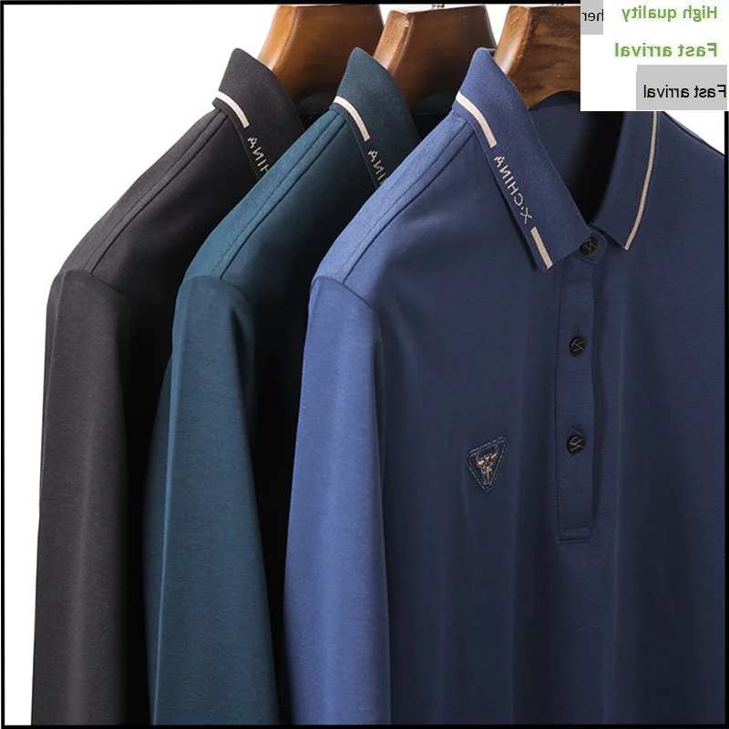 

Рубашка-поло мужская с длинным рукавом, Классическая модная сорочка в винтажном стиле, деловая повседневная одежда, однотонная осень 2023