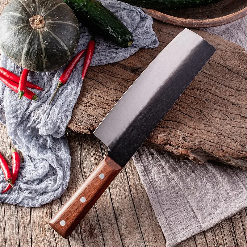 Ручные кованые кухонные ножи столовые приборы нож мясника для нарезки мяса