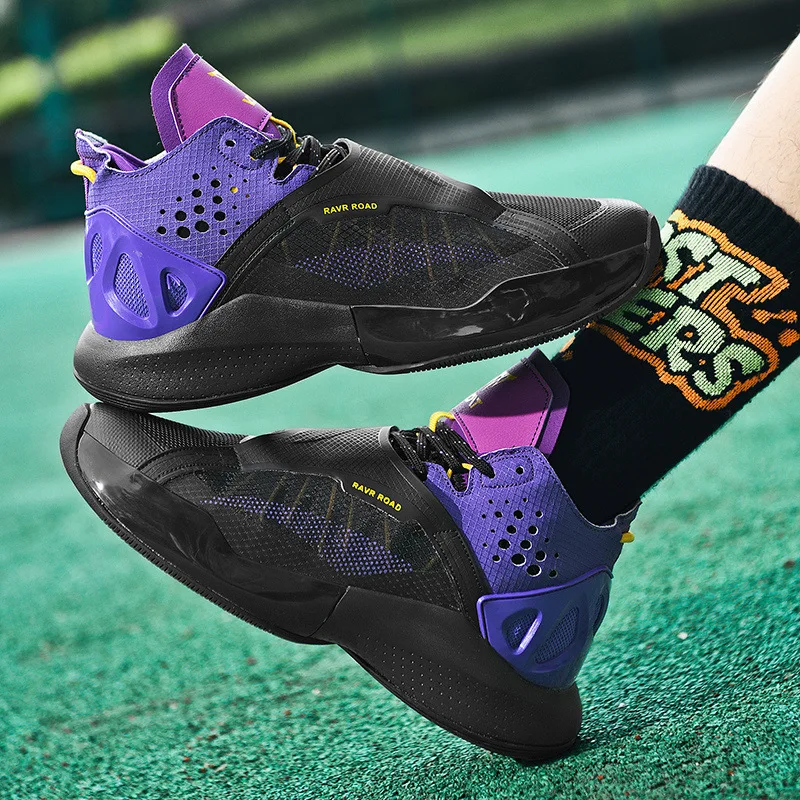 Sneakers Basketball Shoes Men's Breathable Mesh Practical Basketball Shoes Non-Slip Sneakers Men's Soft Sole Men's Shoes