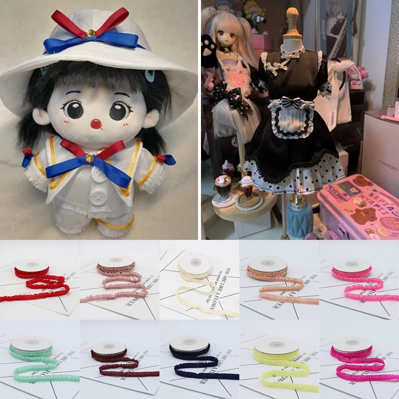 5 ярдов кружевная отделка с рюшами эластичные чистые черные белые ленты