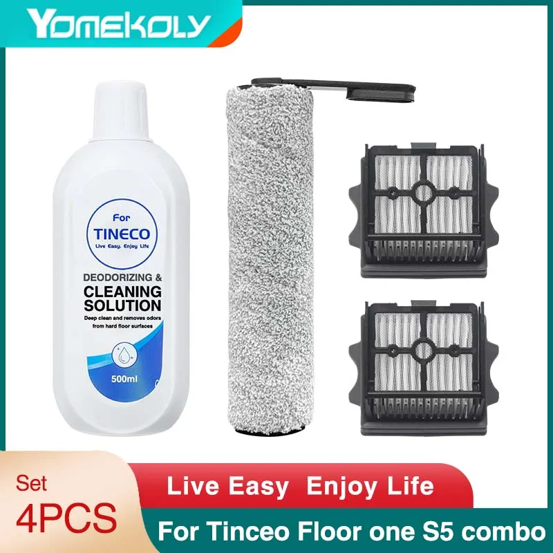 

For Tineco Floor One S5 Combo Rolling Brush Filter Cleansing Liquid Robot Floor Sweeper Replace Ment Accessories Part