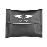 car sun visor tissue boxes leather hanging bag paper towel organizer for hyundai genesis coupe g90 g80 g70 gv60 gv70 gv80