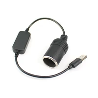dc usb socket car cigarette lighter usb adapter socket 5v 2a to 12v converter male to female car electronics accessories