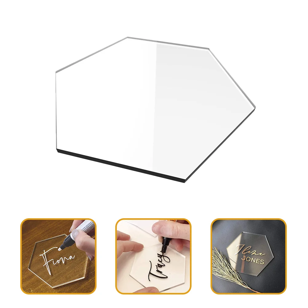 

10pcs Decorative Tables Place Cards Party Guest Cards Acrylic Seating Cards