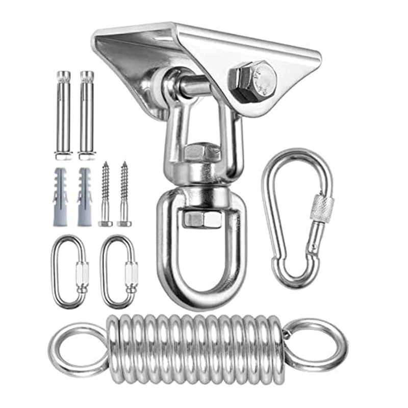 

Ceiling Hook Hanging Chair Swing Spring Up to 450KG Capacity 360 ° Rotatable Bracket for Hammock Punching Bag Yoga,Etc