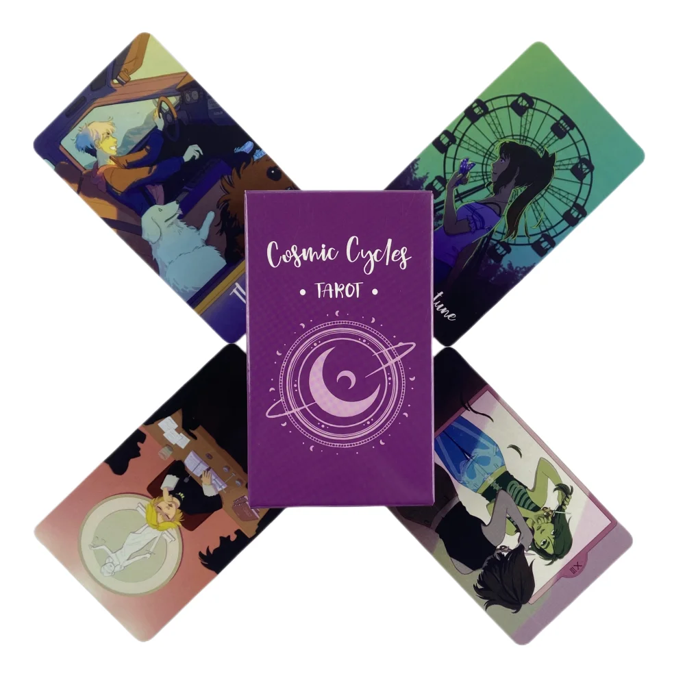 

Cosmic Cycles Tarot Cards A 78 Deck Oracle English Visions Divination Edition Borad Playing Games