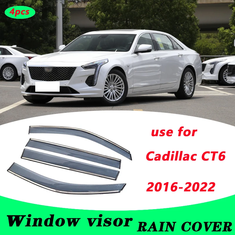 

Для Cadillac CT6 2016-2022 CT6 пластиковый козырек для окна вентиляционные оттенки Защита от солнца дождя 4 шт./компл.