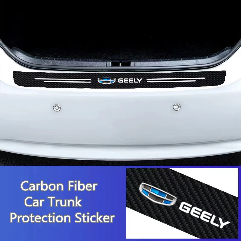 

Carbon Fiber Car Sticker Auto Trunk Protective Strip For geely emgrand ec7 ec8 ck atlas ck2 ck3 gt gc9 Auto Accessories