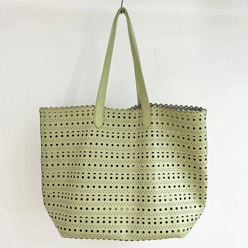 

Повседневная Женская роскошная дизайнерская сумка и кошелек, новинка 2023, с вырезами из искусственной кожи, вместительная внутренняя сумка для покупок