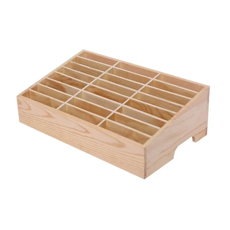 

Многофункциональная деревянная коробка для хранения с 24 ячейками