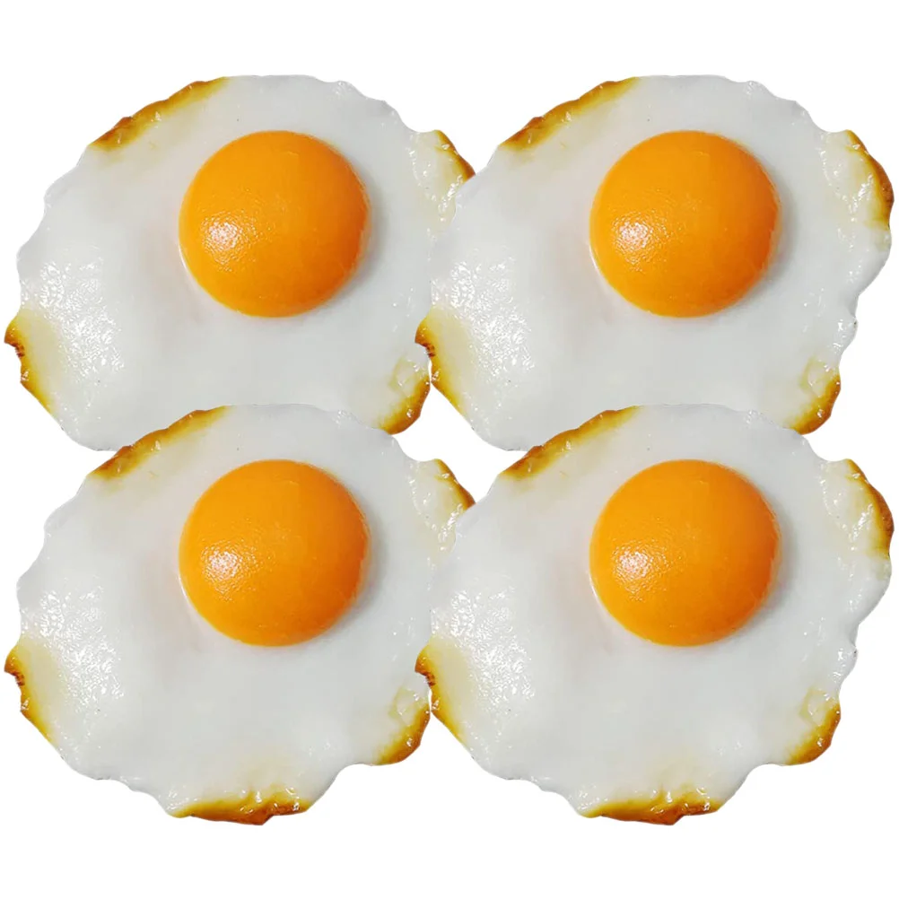 

Egg Fried Fake Toy Model Children Interesting Function Decor Decorative Supplies Kids Simulated Lid Multipan Frying Iron Cast